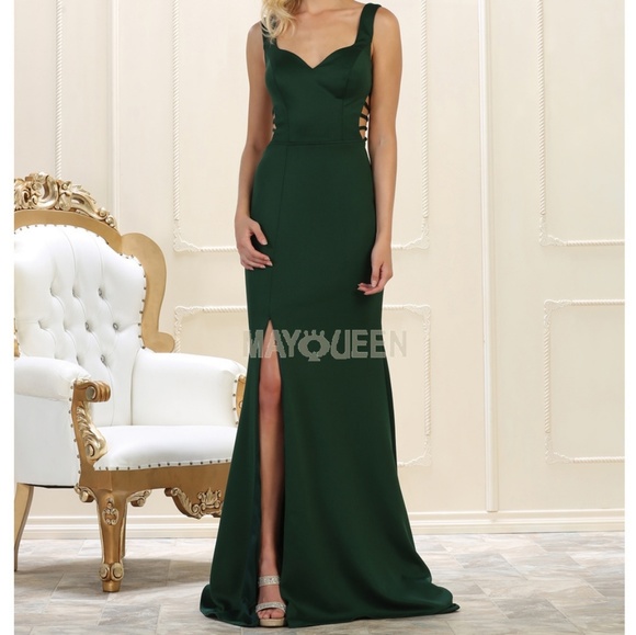 Sheath formal evening prom bridesmaid dress - Picture 6 of 8